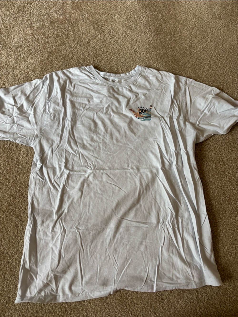 Light Blue Graphic Pocket-Print Men's T-Shirt